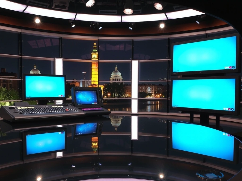 Set de noticias en Madrid